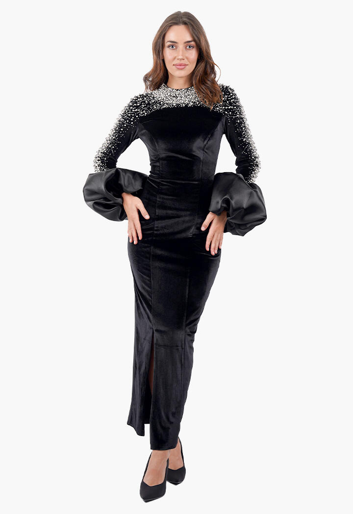 فستان طويل - أسود - 40 image 0