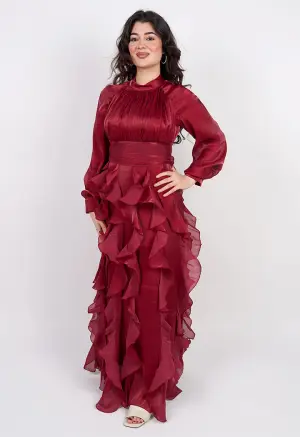 استقبال طويل - عنابي - 42 image 0