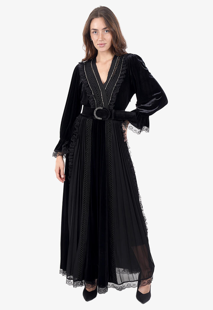 فستان مخمل طويل image 0