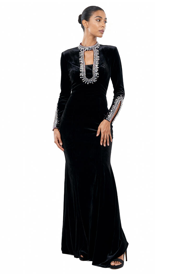 فستان مخمل ماكسي image 2