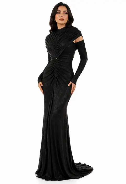 فستان طويل - أسود - 38 image 0