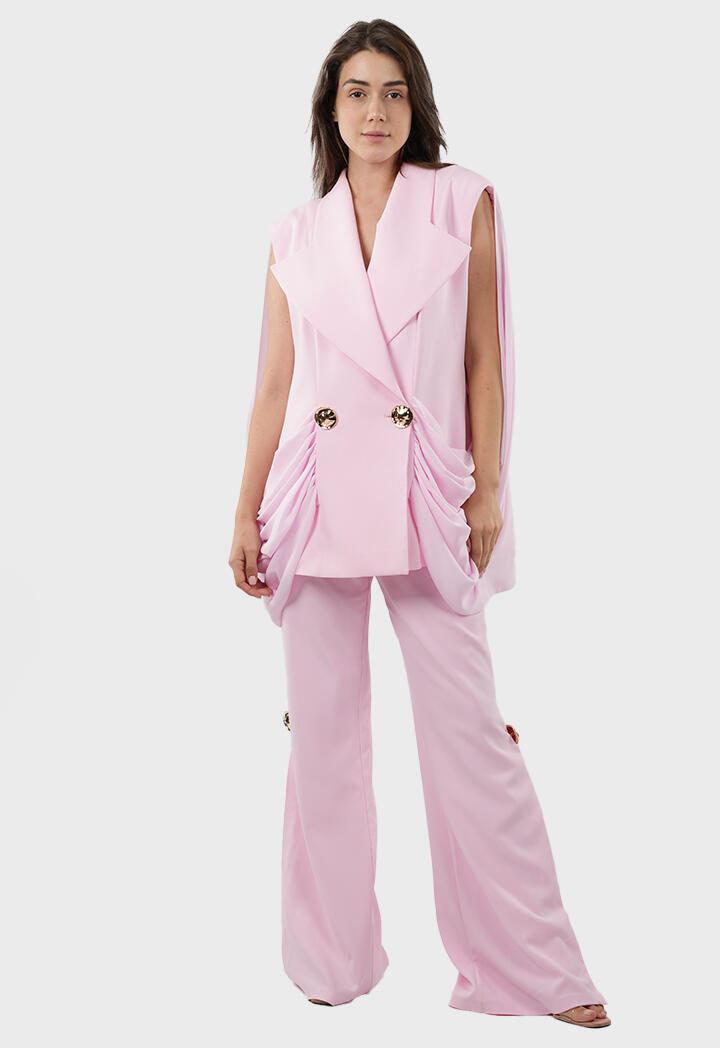 Sleeveless Crepe Cape Jumpsuit image 2
