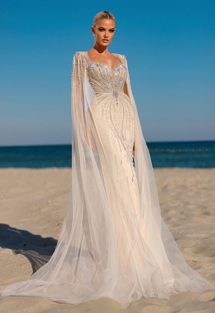 فستان طويل - بيج - 42 image 0