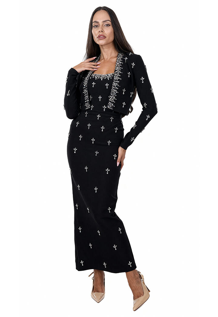 فستان طويل - أسود - 38 image 0