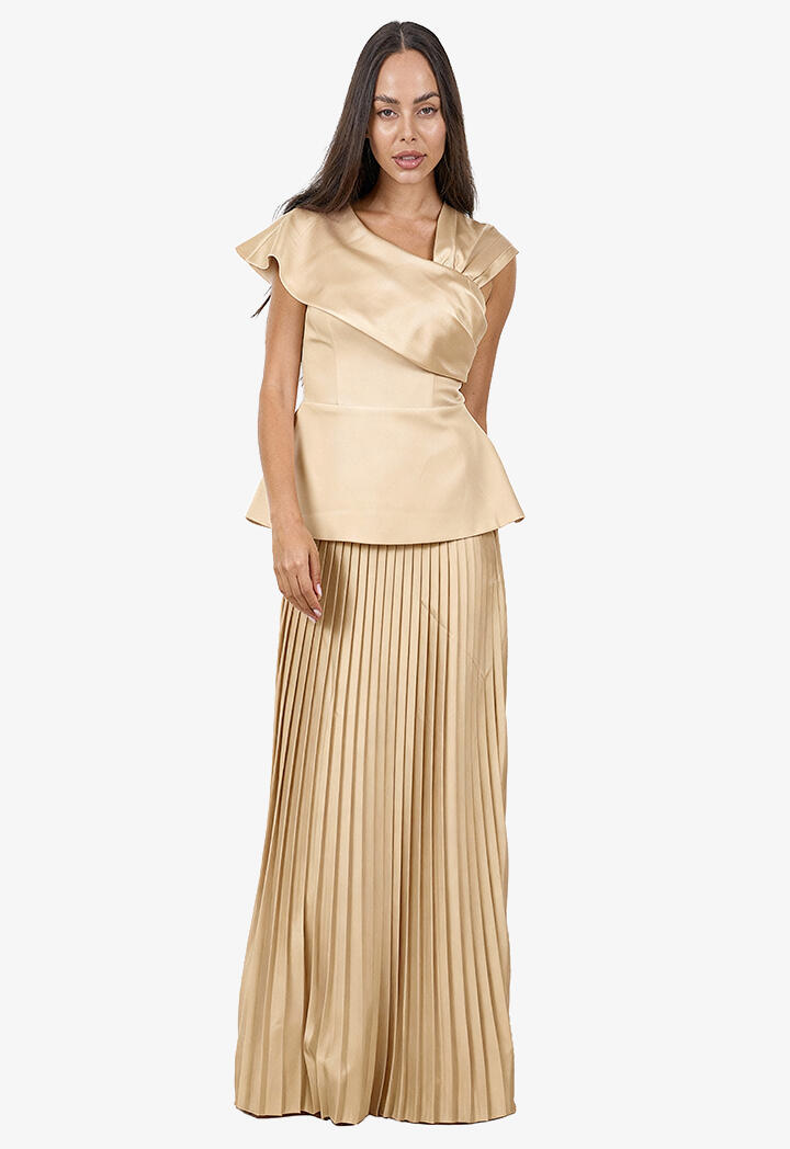 فستان طويل - بيج - 42 image 0