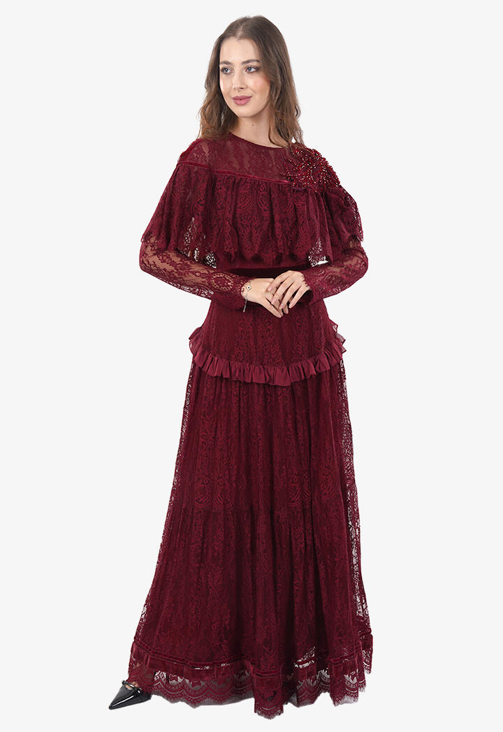 فستان دانتيل طبقات image 0