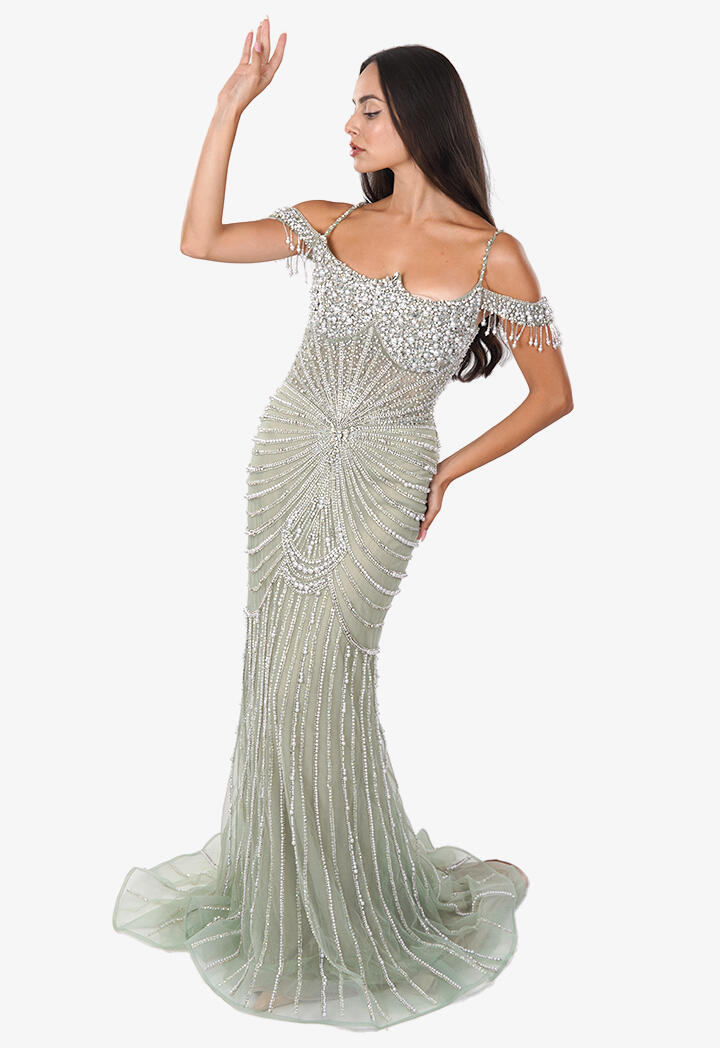 فستان طويل - وردي - 48 image 5