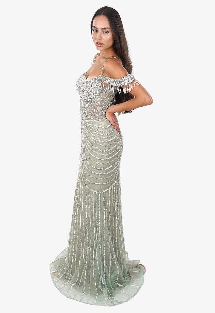 فستان طويل - وردي - 48 image 6