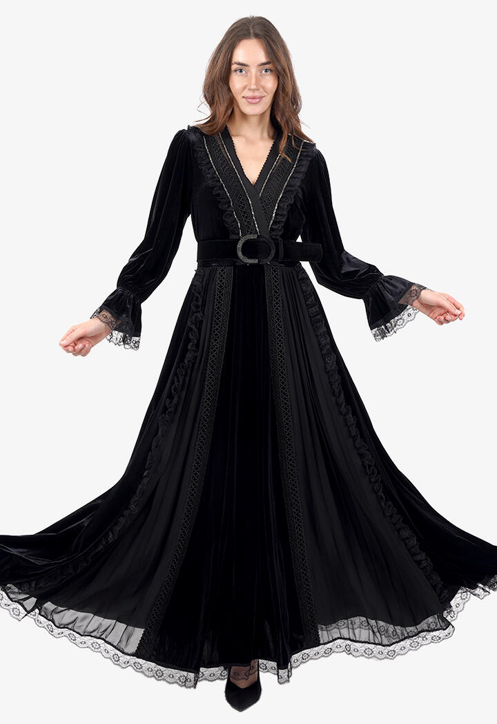 فستان مخمل طويل image 3