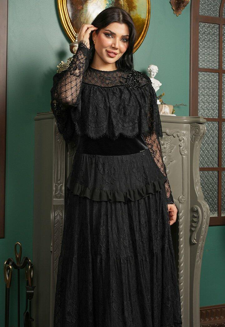 فستان دانتيل طبقات image 3