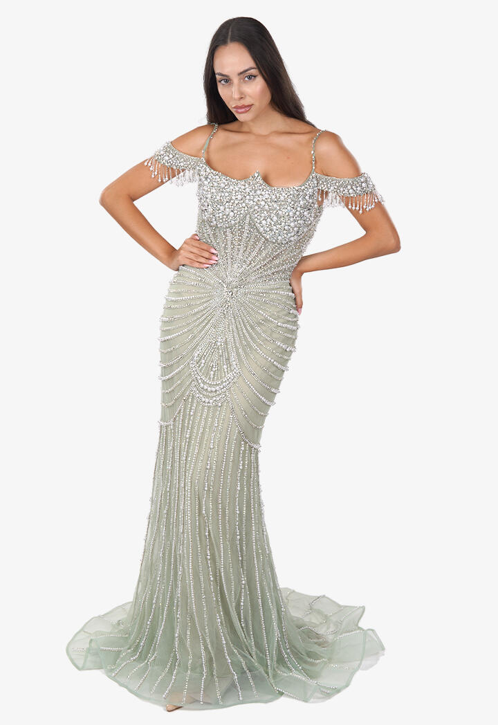 فستان طويل - وردي - 48 image 4