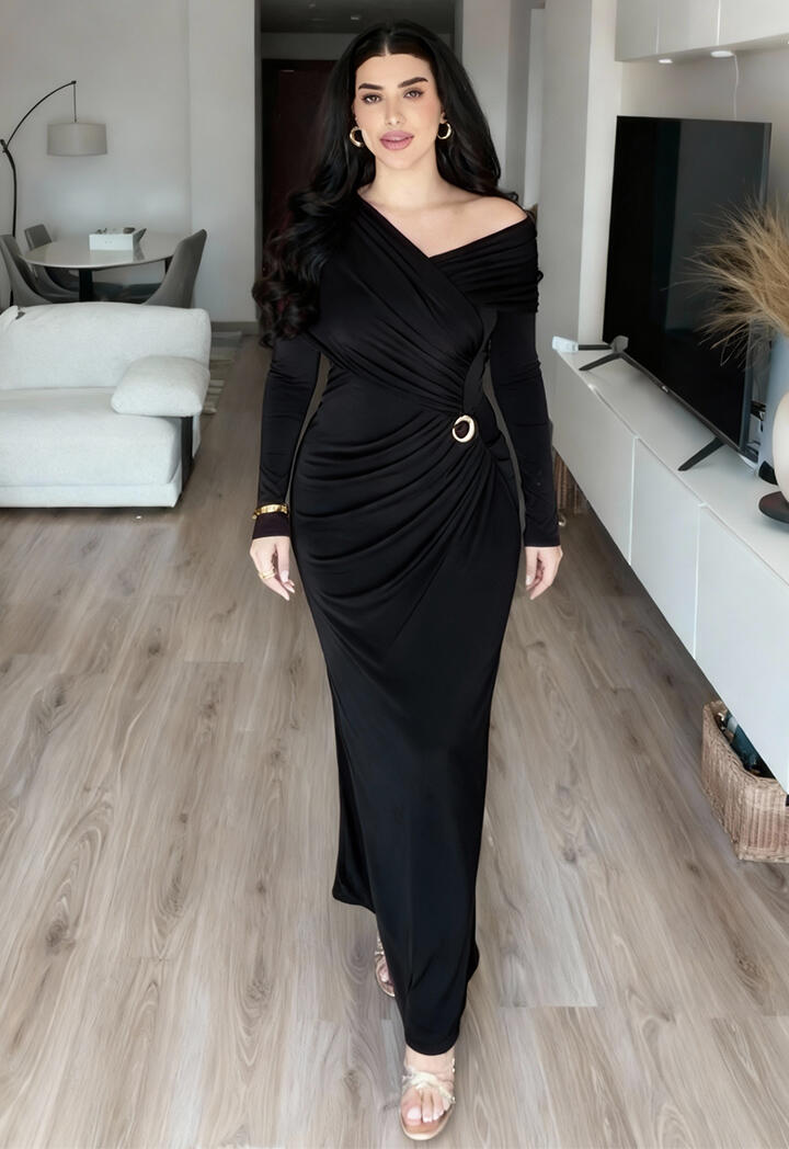 فستان طويل - أسود - 40 image 0