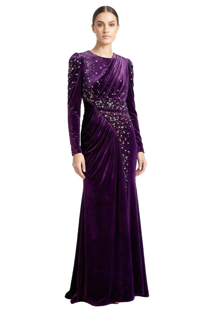 فستان طويل - بنفسجي - 44 image 0