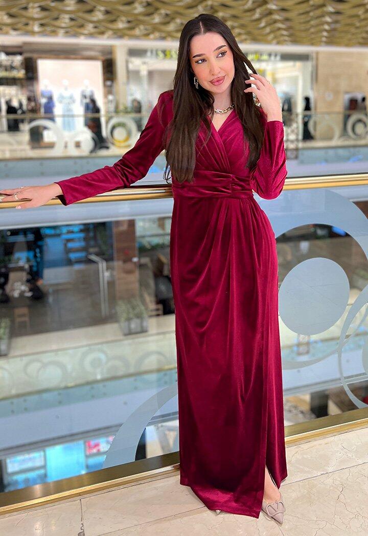 فستان حفلات مخمل راقي image 0