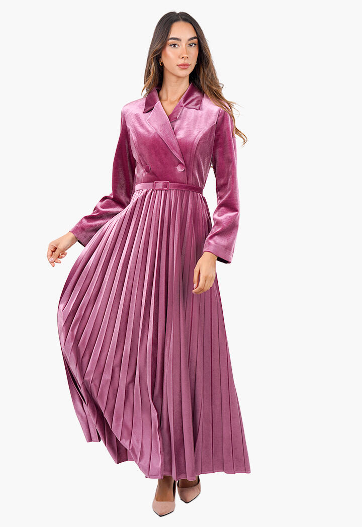 فستان مخمل رسمي طويل image 5