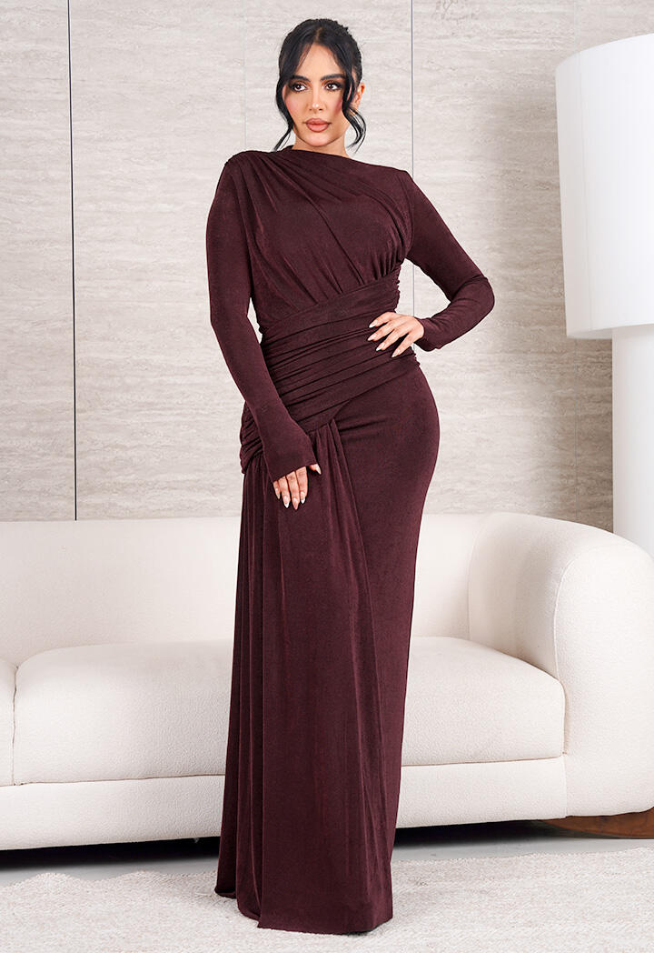 فستان تريكو طويل لامع image 0