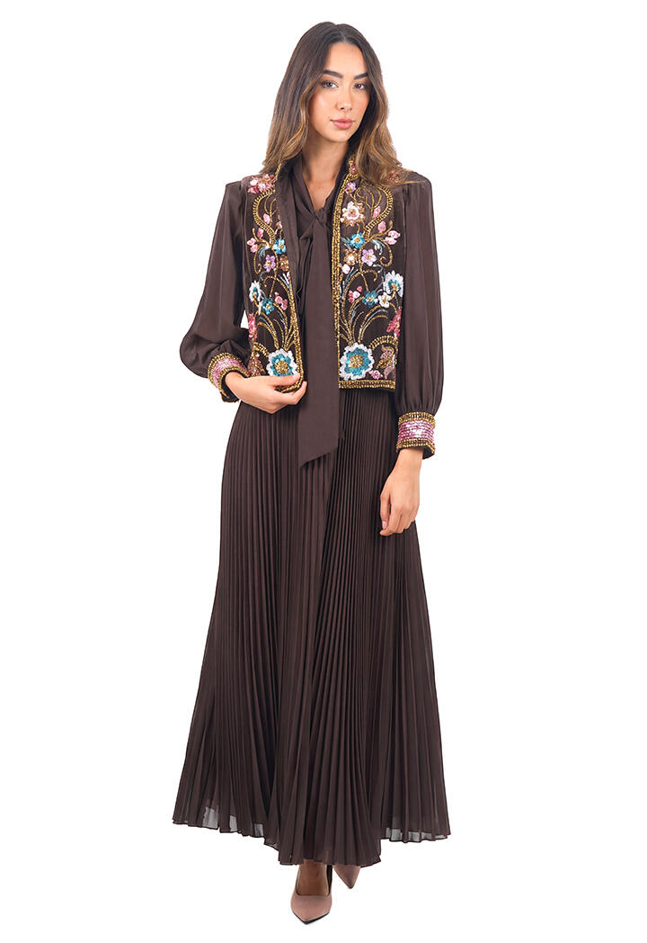 فستان طويل مطرز image 10