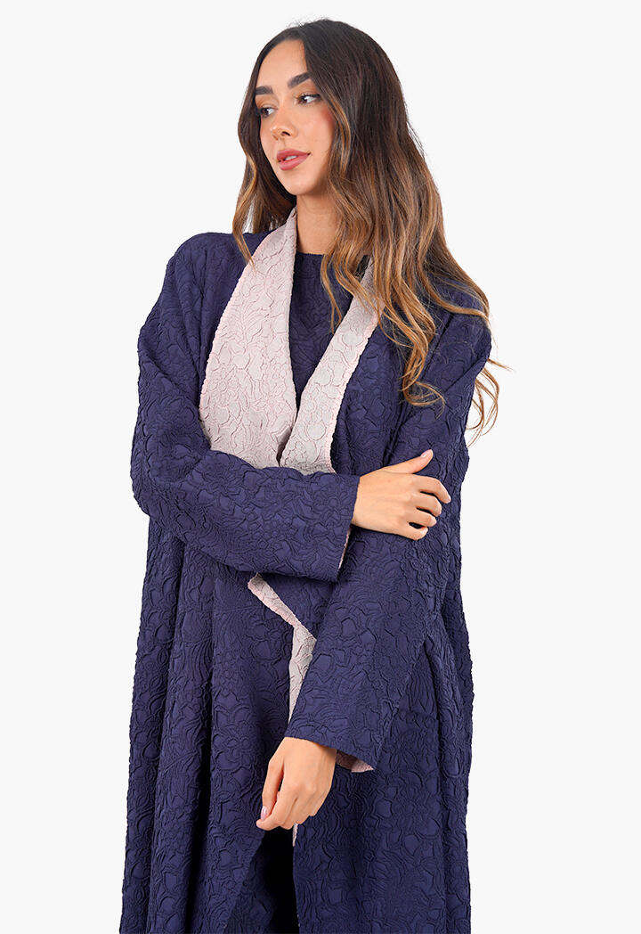 عباية طويلة دبل فيس وبلوزة وبنطال image 16