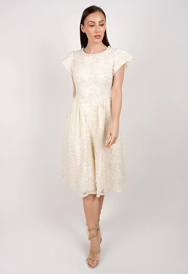 Berty fashion your window to the latest Fashion trends | Dress Short - Cream  - 44