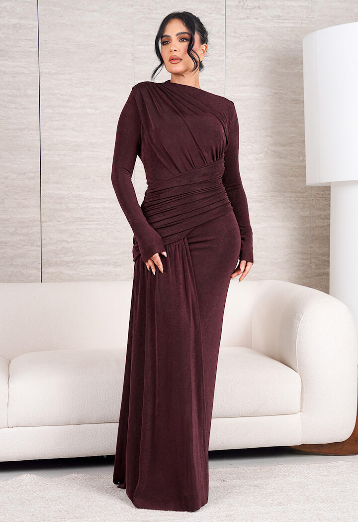 فستان تريكو طويل لامع image 3