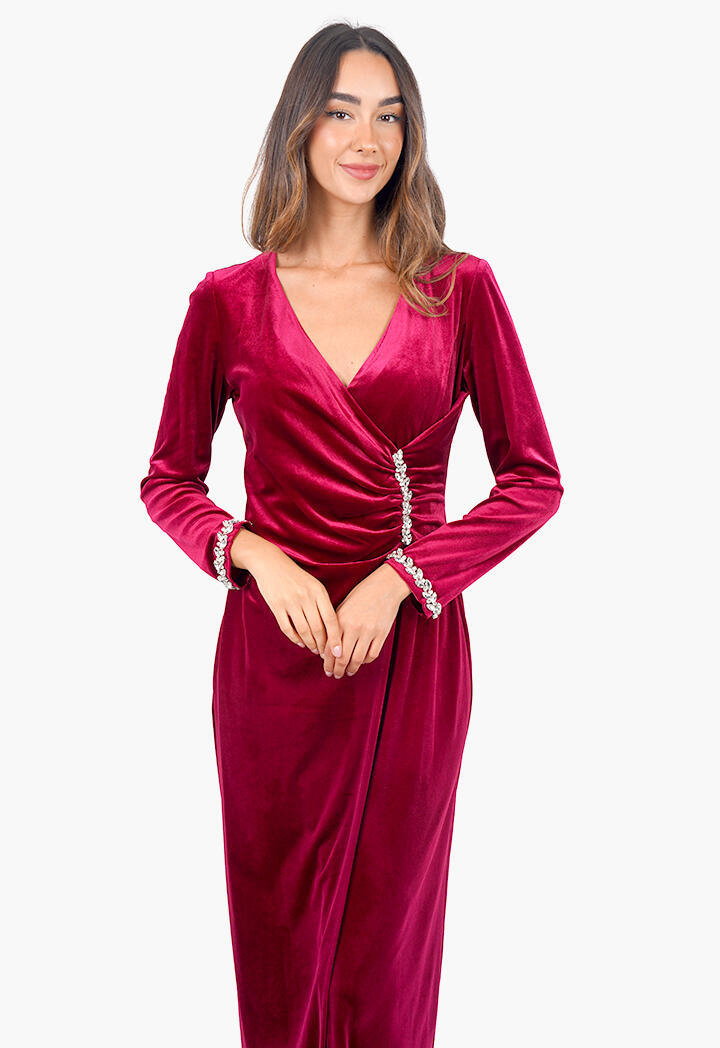 فستان سهرة مخمل طويل image 6