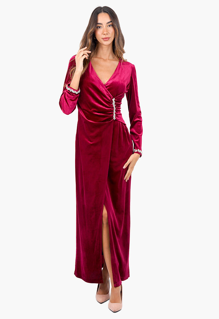 فستان سهرة مخمل طويل image 5