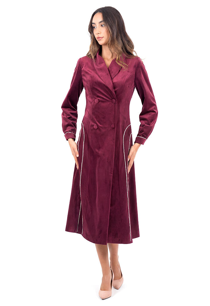 فستان مخمل رسمي طويل image 8