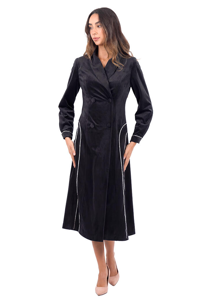 فستان مخمل رسمي طويل image 2