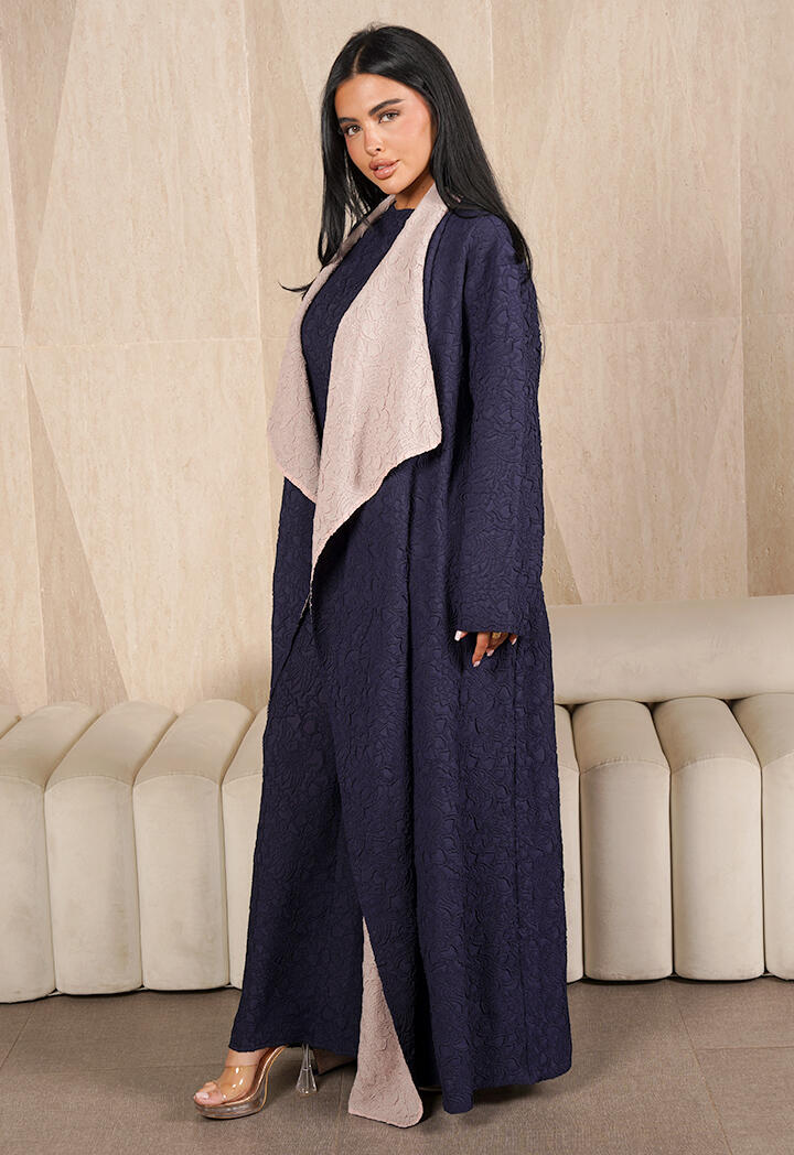 عباية طويلة دبل فيس وبلوزة وبنطال image 10