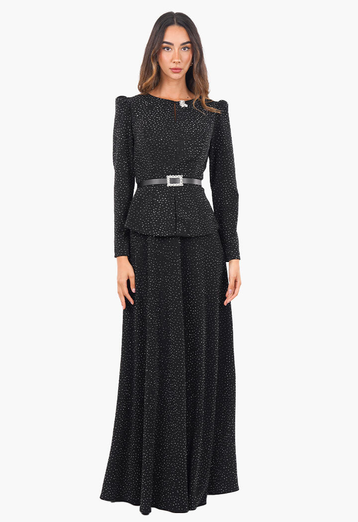 فستان سهرة ترتر طويل image 8