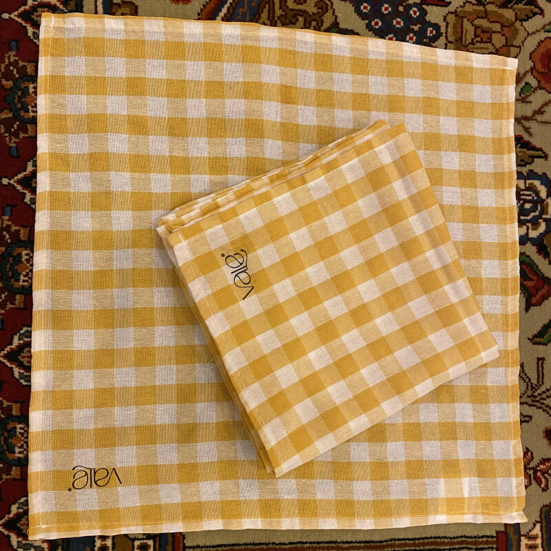 مفرش كاروهات أصفر  image 3