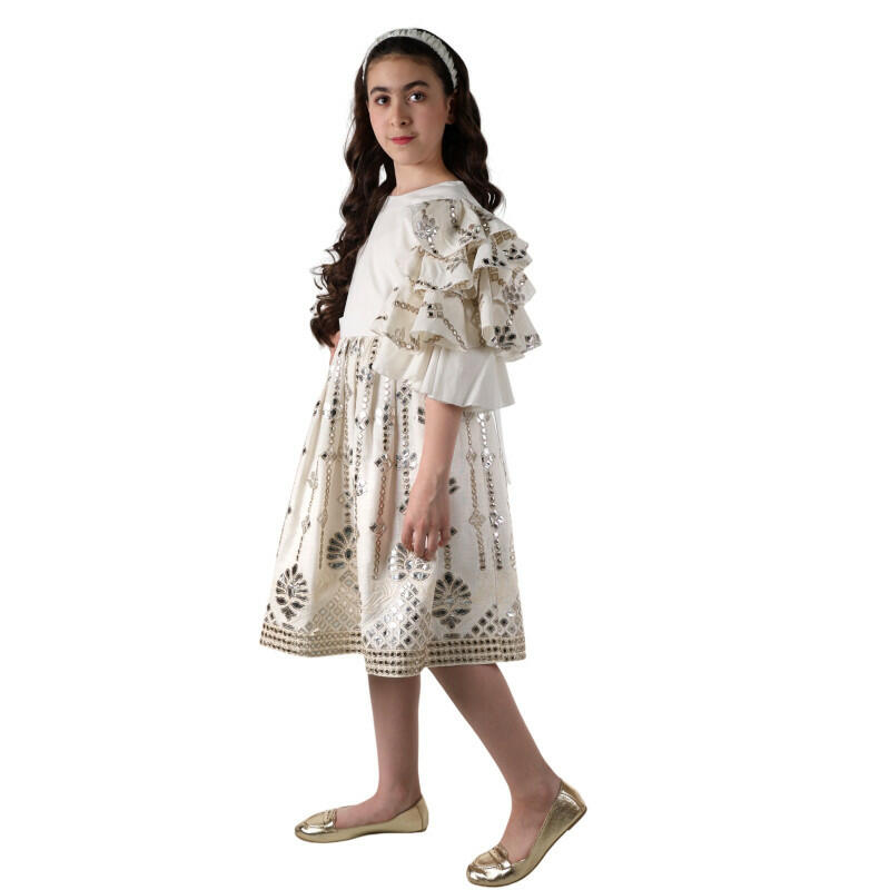 فستلن بناتي 1015-11-12 years-light beige image 0