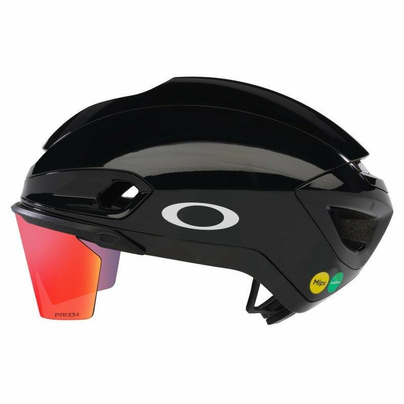 Oakley ARO7 Road EU I.C.E. Helmet - Black Gloss I.C.E. Black Reflective/Przm Road image 2