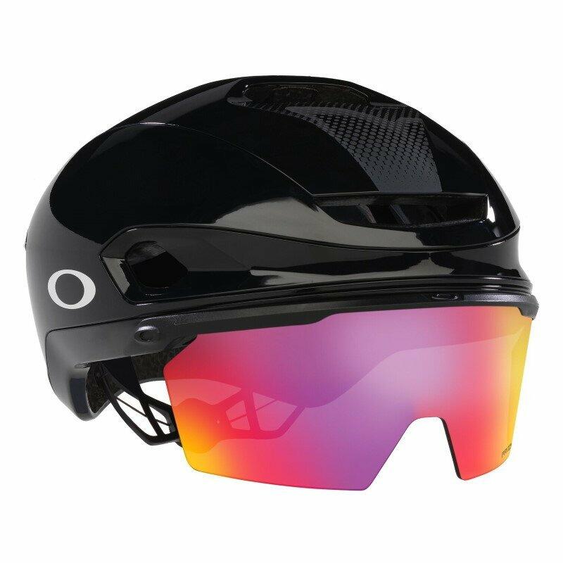 Oakley ARO7 Road EU I.C.E. Helmet - Black Gloss I.C.E. Black Reflective/Przm Road image 0
