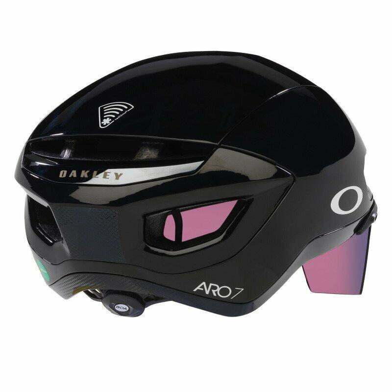 Oakley ARO7 Road EU I.C.E. Helmet - Black Gloss I.C.E. Black Reflective/Przm Road image 3