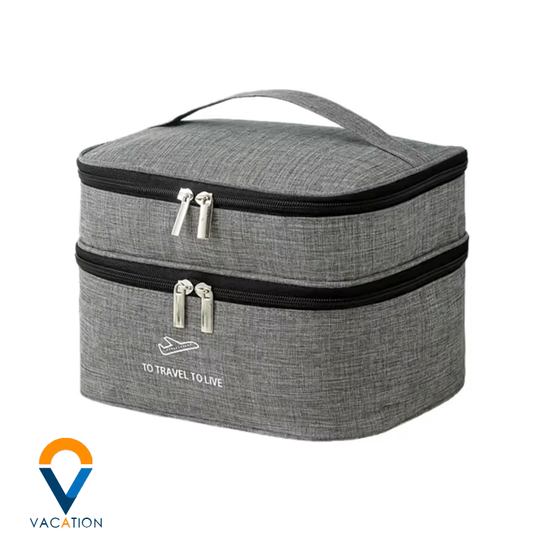 Double layer cosmetic bag image 0