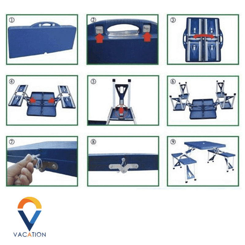 Foldable table and chair image 3