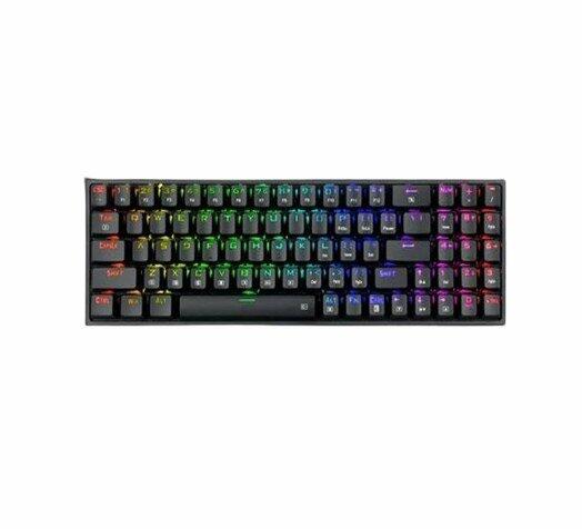 Redragon K628CT Pollux Pro RGB 75%, USB-C Wired, BT, 2.4 GHz Wireless Gaming Keyboard - Translucent Crystal Switch BLACK image 0