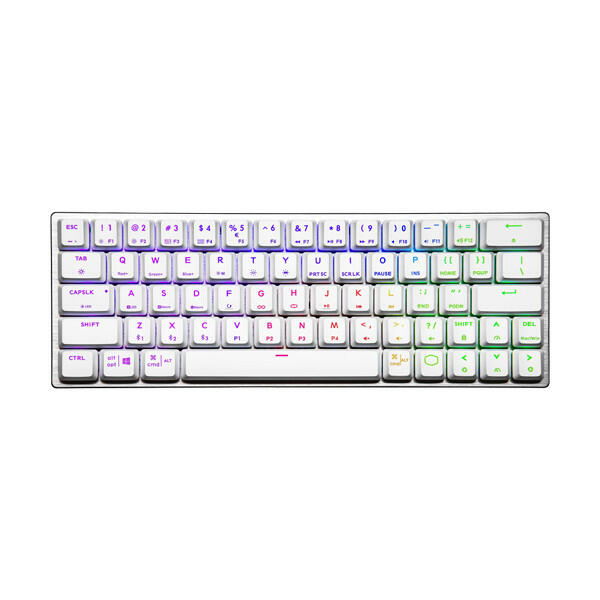 Cooler Master SK622 Low Profile Mechanical Blue Switch Keyboard - White - US Layout image 0