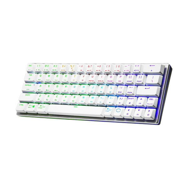 Cooler Master SK622 Low Profile Mechanical Blue Switch Keyboard - White - US Layout image 1