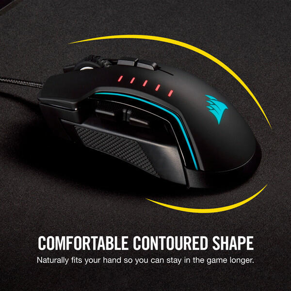 Corsair iCUE GLAIVE RGB PRO Gaming Mouse - Black image 2