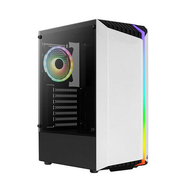 Aerocool Bionic RGB Mid Tower Tempered glass Glass Edition Gaming Case - White image 0