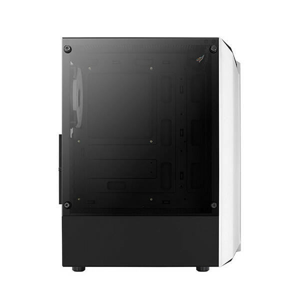 Aerocool Bionic RGB Mid Tower Tempered glass Glass Edition Gaming Case - White image 2