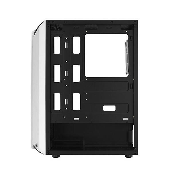 Aerocool Bionic RGB Mid Tower Tempered glass Glass Edition Gaming Case - White image 3
