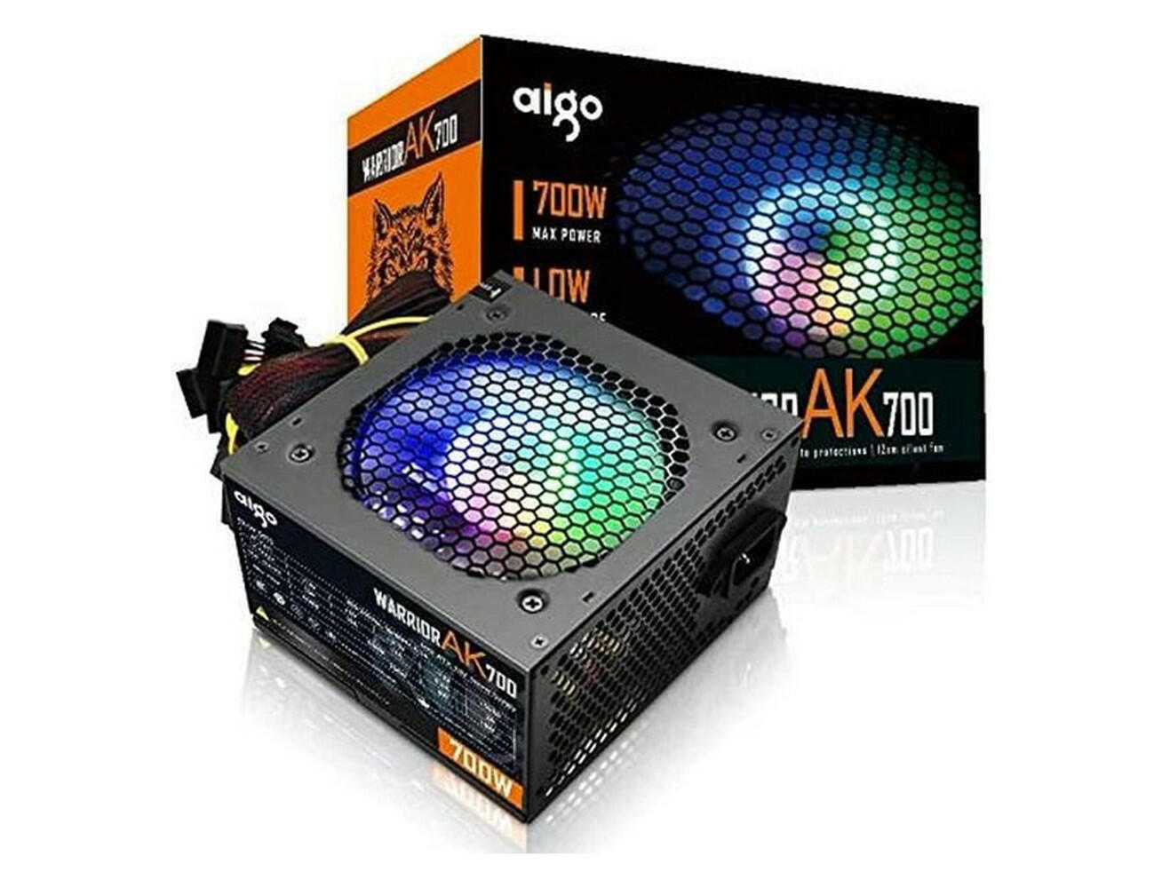 Aigo DarkFlash AK700 700-Watt Non-Modular RGB Gaming Power Supply image 0