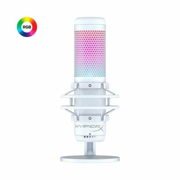 HyperX QuadCast S RGB – White USB Condenser Gaming Microphone image 0