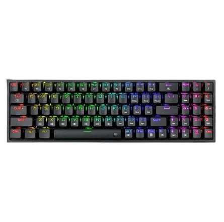 Redragon K628CT Pollux Pro RGB 75%, USB-C Wired, BT, 2.4 GHz Wireless Gaming Keyboard - Translucent Crystal Switch BLACK image 4