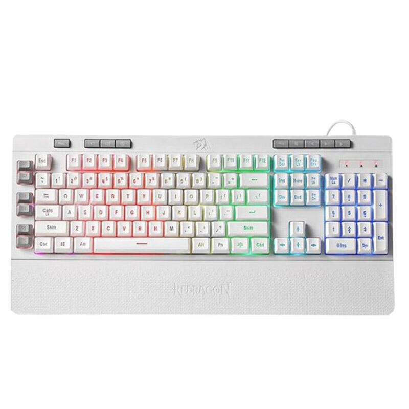 Redragon K512 Shiva RGB Backlit Membrane Wired Gaming Keyboard with Multimedia Keys - (English Layout) image 0