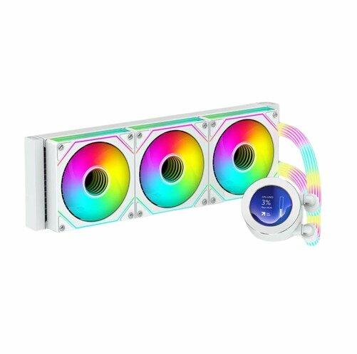 GAMEON - KRAKEN N360 LCD Display Liquid CPU Cooler 360mm With ARGB Tube - White image 0