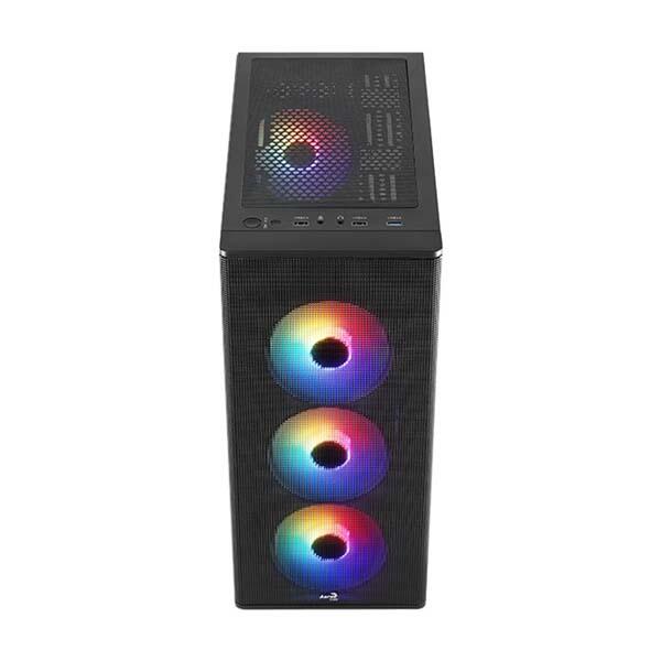 AEROCOOL DESIGNER-G-BK-v2 RGB Fan x 4 Mid Tower Case - Black image 1